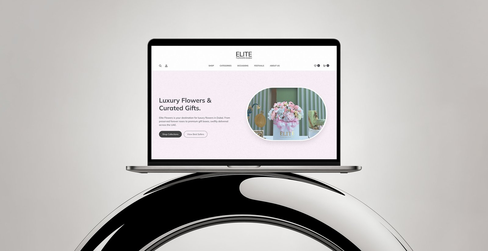 Elite Flowers Dubai homepage